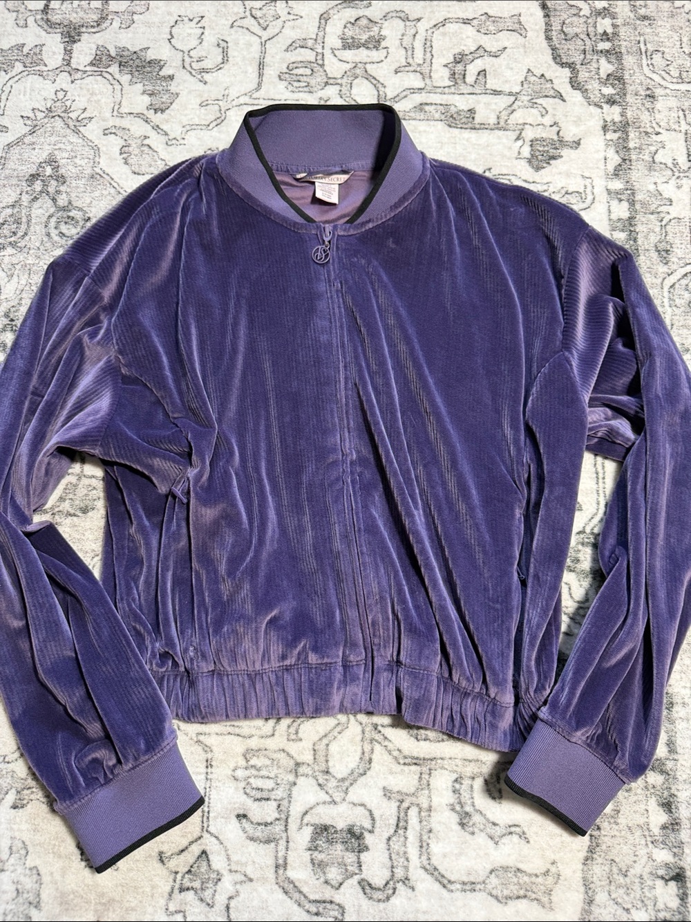 Victoria's Secret Purple Velvet Bomber Jacket